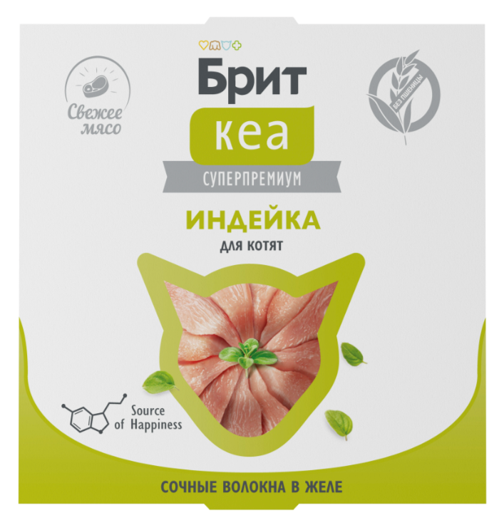 БРИТ КЕА, Ламистер для КОТЯТ, Индейка: ЖЕЛЕ 75 г