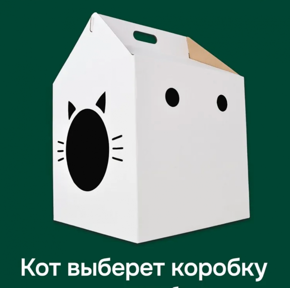 Домик для кошки из картона