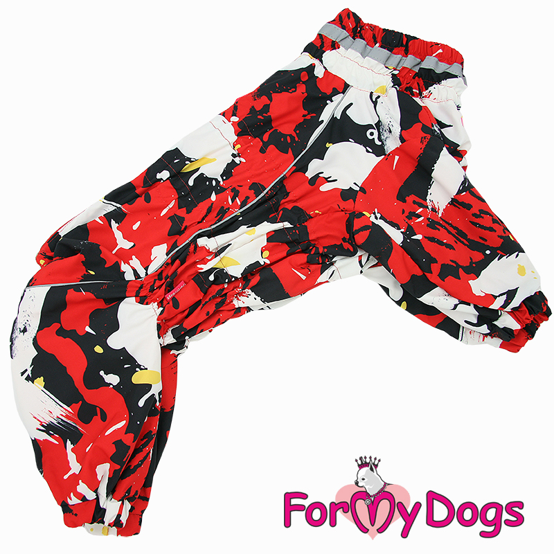 ForMyDogs Комбинезон ТЕПЛЫЙ красный для девочек B1 40*70см