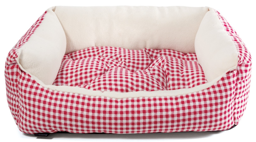 Лежанка Триол "Кантри" M, красная, 520*450*170мм
