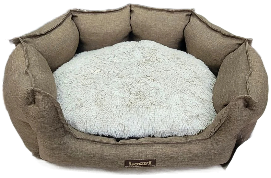 10667 Лежанка Loori "Лидер" коричневая 68*55*24   4645841106670