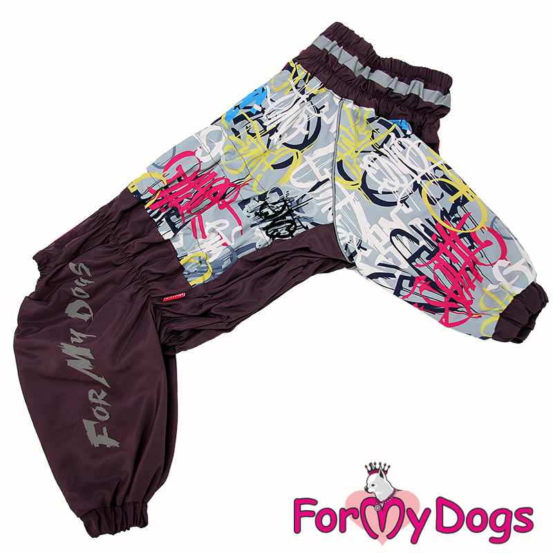 ForMyDogs Комбинезон ДОЖДЕВИК фиолетовый для девочек  В3 40*70 см