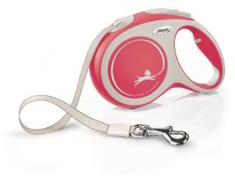 Рулетка Flexi NEW LINE Comfort L (до 60 кг) лента 5 м серый/красный