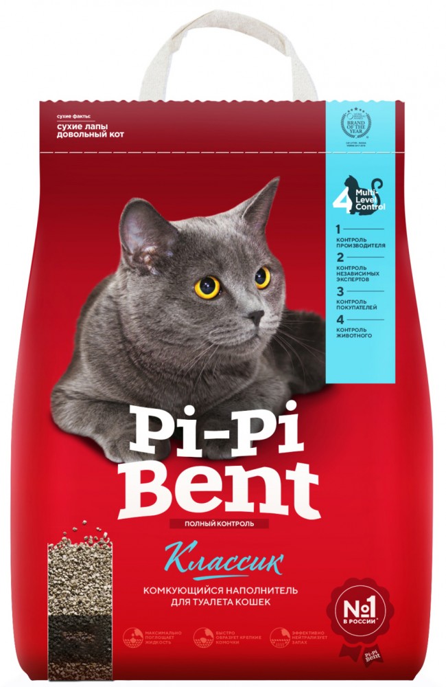 Наполнитель Pi-Pi-Bent комкующийся "Классик" 10 кг