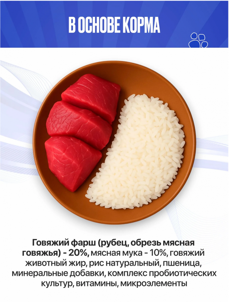 Корм Империал КЛАССИК Говядина+рубец для собак крупных и средних пород 10 кг