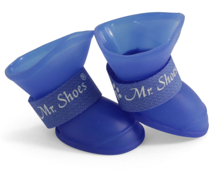 Сапожки для собак "Прогулка" L, синие, 55*45*55мм (уп.4шт.)