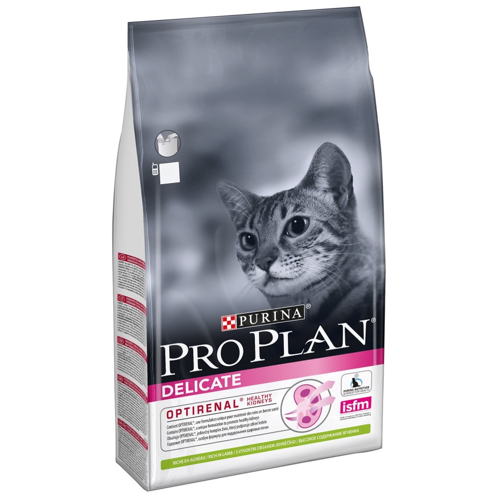 Корм PRO PLAN Delicate с ягненком с чувствительным пищеварением для кошек 1,5 кг