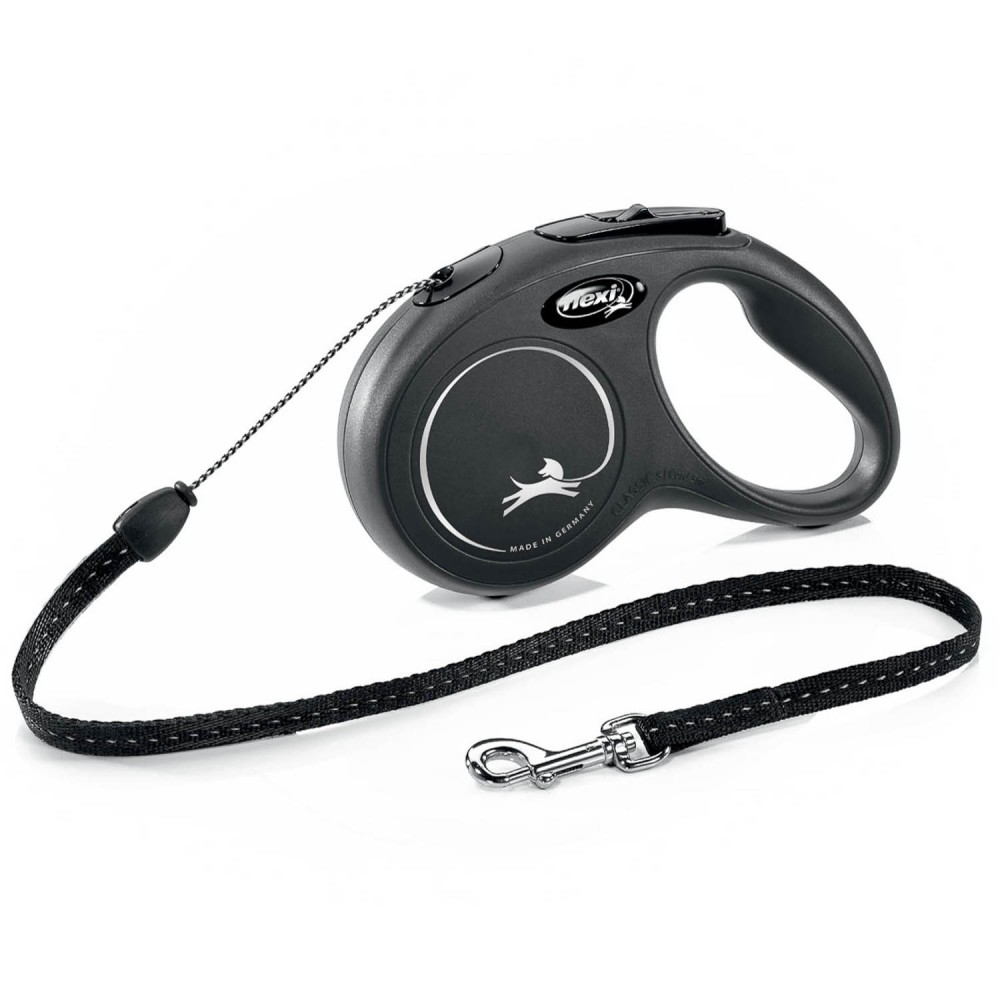 Рулетка Flexi New Classic S трос 5 м до 12 кг Черный