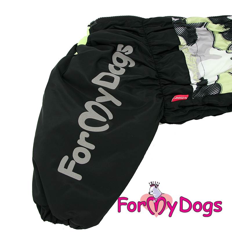 ForMyDogs Комбинезон ТЕПЛЫЙ черно-желтый камуфляж для мальчиков B1 40*70см