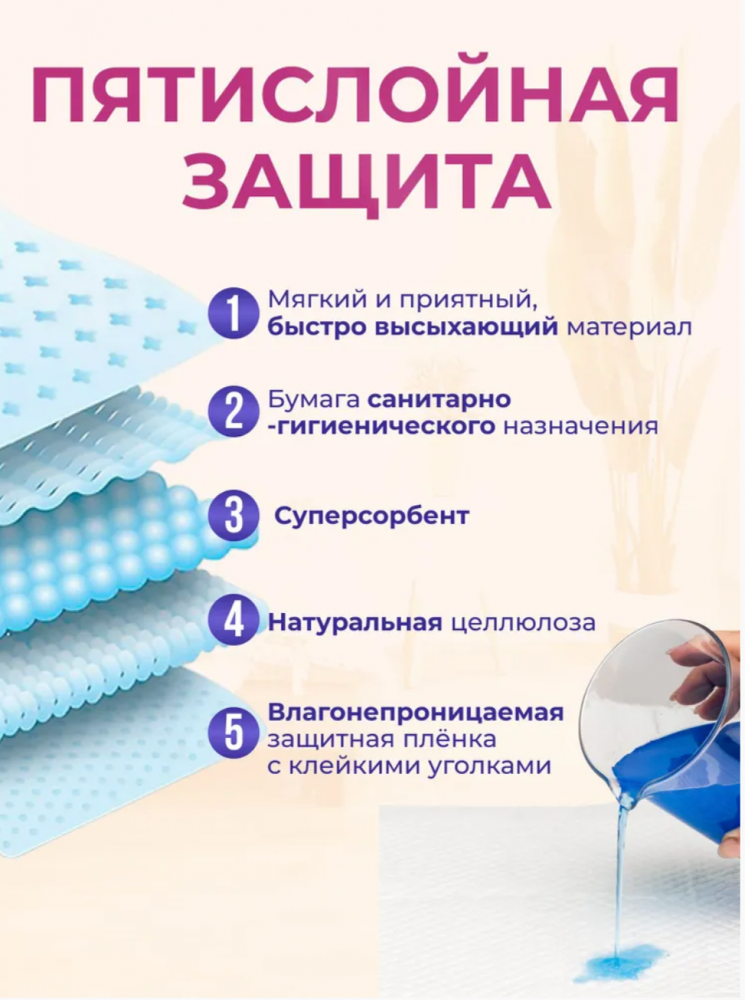 Пеленки (Hakase Arekkusu) Коврики для животных 33*45, 6шт