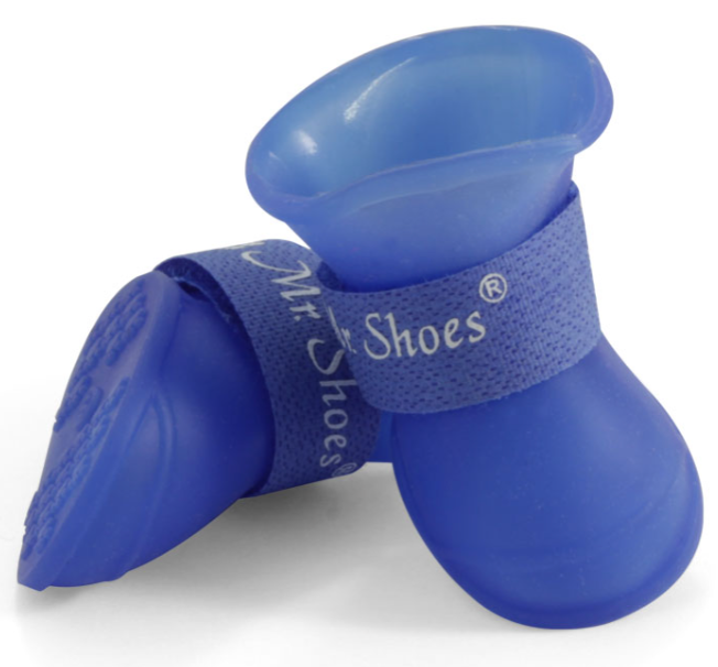 Сапожки для собак &quot;Прогулка&quot; S, синие, 40*30*40мм (уп.4шт.)