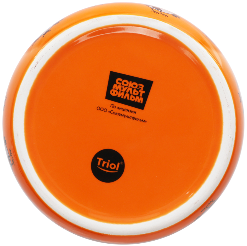 Triol СОЮЗМУЛЬТФИЛЬМ Миска для животных керамическая "Сытый кот", 0.35л