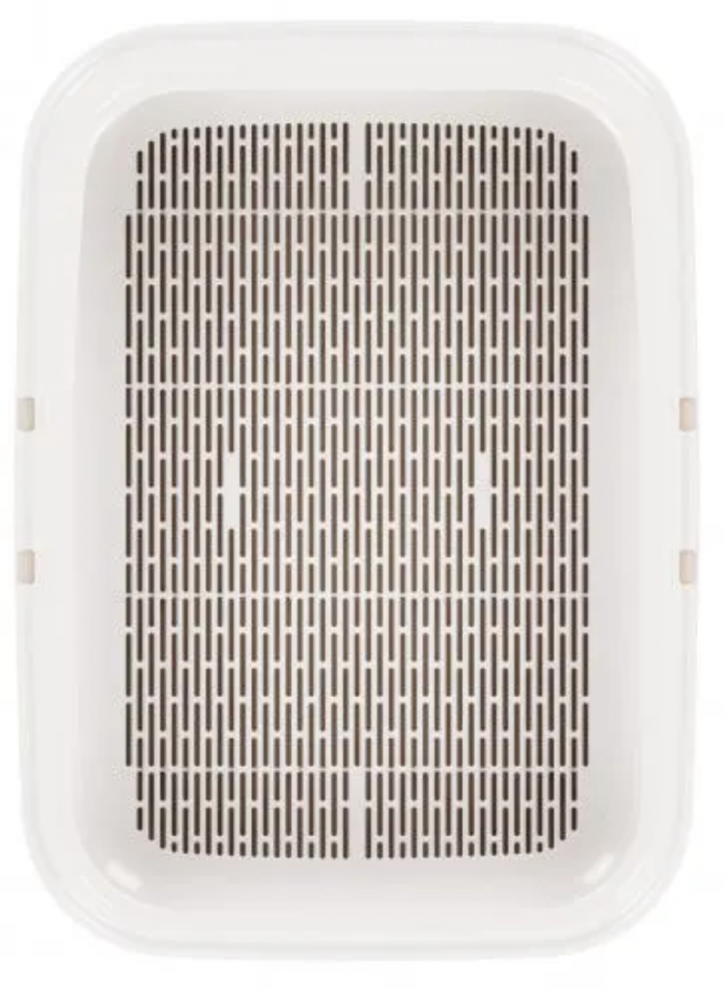 Лоток ALTA для кошек малый (с бортами и сеткой на высоких ножках) (бежевый)