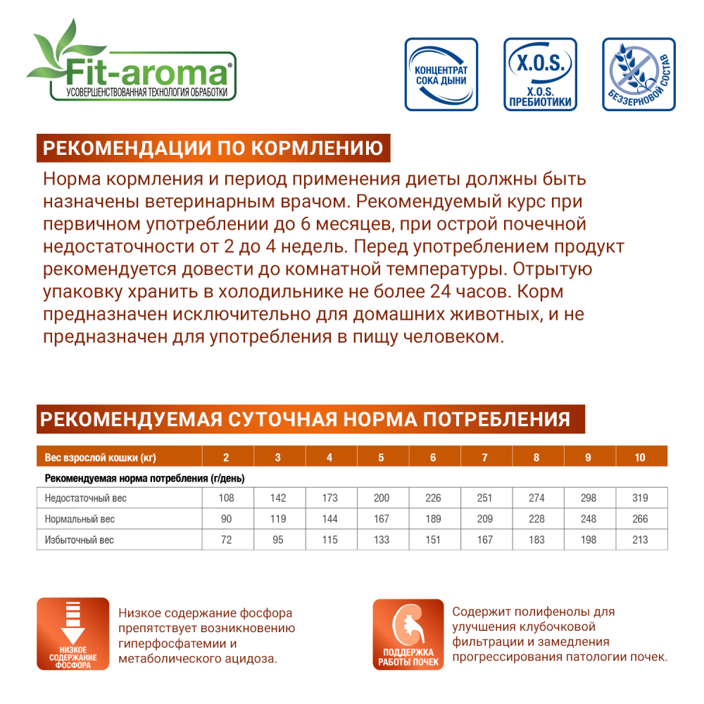 Диетический корм Monge VetSolution Cat Renal and Oxalate Ренал и Оксалат для кошек при ХПН и профилактике образования оксалатов 100 г