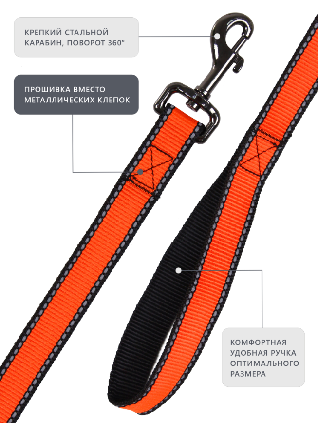 Поводок Персилайн LOOK нейлон св/от 15" 1,5м PerseiLine ПНЛ-1515